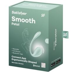 Comprar SATISFYER - SMOOTH PETAL ESTIMULADOR PUNTO G VERDE AGUA APP GRATUITA al mejor precio - Envíos Discretos