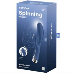 Comprar SATISFYER - SPINNING RABBIT 1 ESTIMULACION CLITORIS Y PUNTO G AZUL al mejor precio - Envíos Discretos