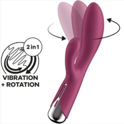 Comprar SATISFYER - SPINNING RABBIT 1 ESTIMULACION CLITORIS Y PUNTO G ROJO al mejor precio - Envíos Discretos