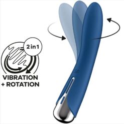 Comprar SATISFYER - SPINNING VIBE 1 VIBRADOR ROTADOR G-SPOT AZUL al mejor precio - Envíos Discretos