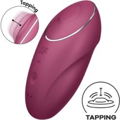Comprar SATISFYER - TAP & CLIMAX 1 VIBRADOR LAY-ON ROJO al mejor precio - Envíos Discretos