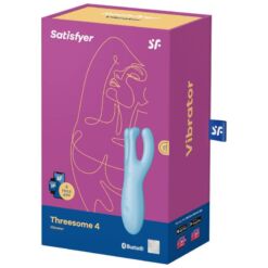 Comprar SATISFYER - THREESOME 4 VIBRADOR APP AZUL al mejor precio - Envíos Discretos