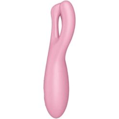 Comprar SATISFYER - THREESOME 4 VIBRADOR APP ROSA al mejor precio - Envíos Discretos