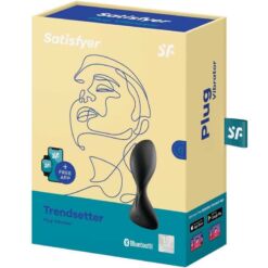 Comprar SATISFYER - TRENDSETTER PLUG VIBRADOR APP NEGRO al mejor precio - Envíos Discretos