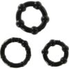 Comprar SEVEN CREATIONS - JUEGO TRES ANILLOS PENE NEGRO al mejor precio - Envíos Discretos