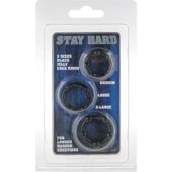 Comprar SEVEN CREATIONS - JUEGO TRES ANILLOS PENE NEGRO al mejor precio - Envíos Discretos