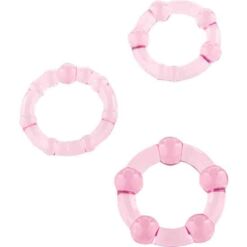 Comprar SEVEN CREATIONS - JUEGO TRES ANILLOS PENE ROSA al mejor precio - Envíos Discretos