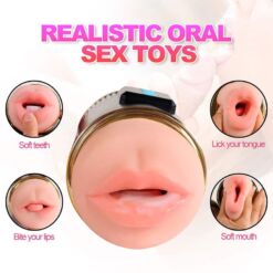 Comprar SHEQU - KAY MASTURBADOR DOBLE CON VIBRACIÓN DUAL BOCA Y VAGINA al mejor precio - Envíos Discretos