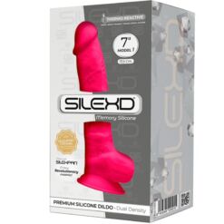 Comprar SILEXD - MODELO 1 PENE REALÍSTICO SILICONA PREMIUM SILEXPAN FUCSIA 17.5 CM al mejor precio - Envíos Discretos