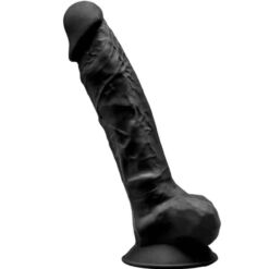 Comprar SILEXD - MODELO 1 PENE REALÍSTICO SILICONA PREMIUM SILEXPAN NEGRO 20 CM al mejor precio - Envíos Discretos