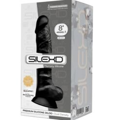 Comprar SILEXD - MODELO 1 PENE REALÍSTICO SILICONA PREMIUM SILEXPAN NEGRO 20 CM al mejor precio - Envíos Discretos