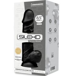 Comprar SILEXD - MODELO 1 PENE REALÍSTICO SILICONA PREMIUM SILEXPAN NEGRO 21.5 CM al mejor precio - Envíos Discretos