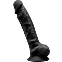 Comprar SILEXD - MODELO 1 PENE REALÍSTICO SILICONA PREMIUM SILEXPAN NEGRO 23 CM al mejor precio - Envíos Discretos