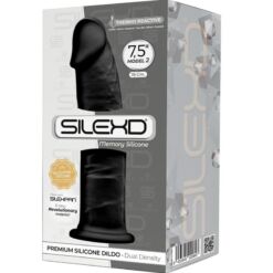 Comprar SILEXD - MODELO 2 PENE REALÍSTICO SILICONA PREMIUM SILEXPAN NEGRO 19 CM al mejor precio - Envíos Discretos