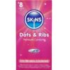 Comprar SKINS - DOTS & RIBS PRESERVATIVOS PREMIUM PACK 8 al mejor precio - Envíos Discretos