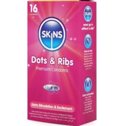 Comprar SKINS - DOTS & RIBS PRESERVATIVOS PREMIUM PACK 16 al mejor precio - Envíos Discretos