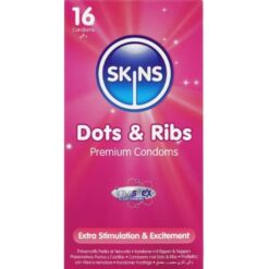 Comprar SKINS - DOTS & RIBS PRESERVATIVOS PREMIUM PACK 16 al mejor precio - Envíos Discretos