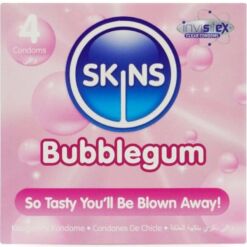 Comprar SKINS - PRESERVATIVOS PREMIUM SABOR CHICLE PACK 4 al mejor precio - Envíos Discretos