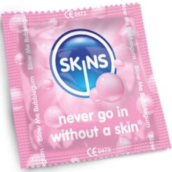 Comprar SKINS - PRESERVATIVOS PREMIUM SABOR CHICLE PACK 8 al mejor precio - Envíos Discretos
