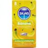 Comprar SKINS - PRESERVATIVOS PREMIUM SABOR PLÁTANO PACK 8 al mejor precio - Envíos Discretos
