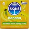 Comprar SKINS - PRESERVATIVOS PREMIUM SABOR PLÁTANO PACK 4 al mejor precio - Envíos Discretos
