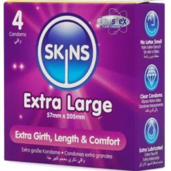 Comprar SKINS - TAMAÑO XL PRESERVATIVOS PREMIUM PACK 4 al mejor precio - Envíos Discretos