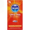 Comprar SKINS - ULTRAFINOS PRESERVATIVOS PREMIUM PACK 16 al mejor precio - Envíos Discretos