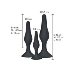 Comprar TOYJOY - ANAL PLAY CURVY COMPANIONS PLUG ANAL 3 PIEZAS NEGRO al mejor precio - Envíos Discretos