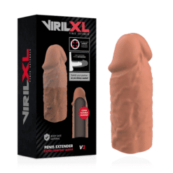 Comprar VIRILXL - EXTENSIÓN DE PENE LIQUID SILICONE V3 MARRÓN al mejor precio - Envíos Discretos