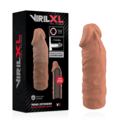 Comprar VIRILXL - EXTENSIÓN DE PENE LIQUID SILICONE V5 MARRÓN al mejor precio - Envíos Discretos