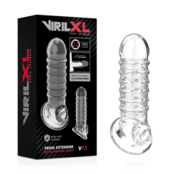 Comprar VIRILXL - EXTENSION Y FUNDA  DE PENE  V15 TRANSPARENTE al mejor precio - Envíos Discretos
