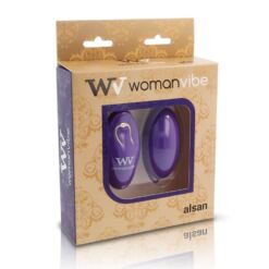 Comprar WOMANVIBE - ALSAN HUEVO CONTROL REMOTO NEGRO SILICONA PURPLE al mejor precio - Envíos Discretos