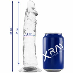 Comprar X RAY - CLEAR DILDO TRANSPARENTE 21 CM -O- 4 CM al mejor precio - Envíos Discretos