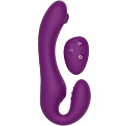 Comprar XOCOON - STRAPLESS STRAP-ON VIBRADOR 2 EN 1 CON CONTROL REMOTO MORADO al mejor precio - Envíos Discretos