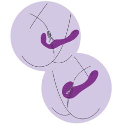 Comprar XOCOON - STRAPLESS STRAP-ON VIBRADOR 2 EN 1 CON CONTROL REMOTO MORADO al mejor precio - Envíos Discretos