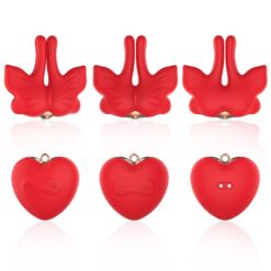 Comprar ARMONY - PINZAS PARA PEZONES MAGNÉTICA CON VIBRACIÓN FORMA MARIPOSA ROJO al mejor precio - Envíos Discretos