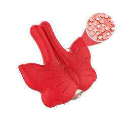 Comprar ARMONY - PINZAS PARA PEZONES MAGNÉTICA CON VIBRACIÓN FORMA MARIPOSA ROJO al mejor precio - Envíos Discretos
