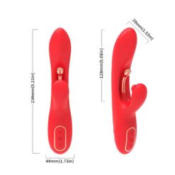Comprar ARMONY - VIBRADOR ESTIMULADOR PUNTO G Y CLÍTORIS CON LENGUA OSCILANTE ROJO al mejor precio - Envíos Discretos
