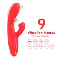Comprar ARMONY - VIBRADOR ESTIMULADOR PUNTO G Y CLÍTORIS CON LENGUA OSCILANTE ROJO al mejor precio - Envíos Discretos