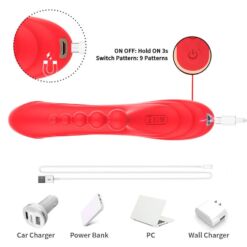 Comprar ARMONY - VIBRADOR ESTIMULADOR PUNTO G Y CLÍTORIS ROJO al mejor precio - Envíos Discretos