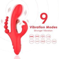 Comprar ARMONY - VIBRADOR ESTIMULADOR PUNTO G Y CLÍTORIS ROJO al mejor precio - Envíos Discretos