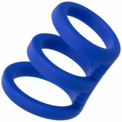 Comprar CALEXOTICS - ADMIRAL JAULA TRIPLE PARA PENE AZUL al mejor precio - Envíos Discretos