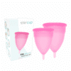 STERCUP - PACK COPA MENSTRUAL SILICONA FDA TALLA S + L ROSA - piKanteo | Despierta tu lado más piKante