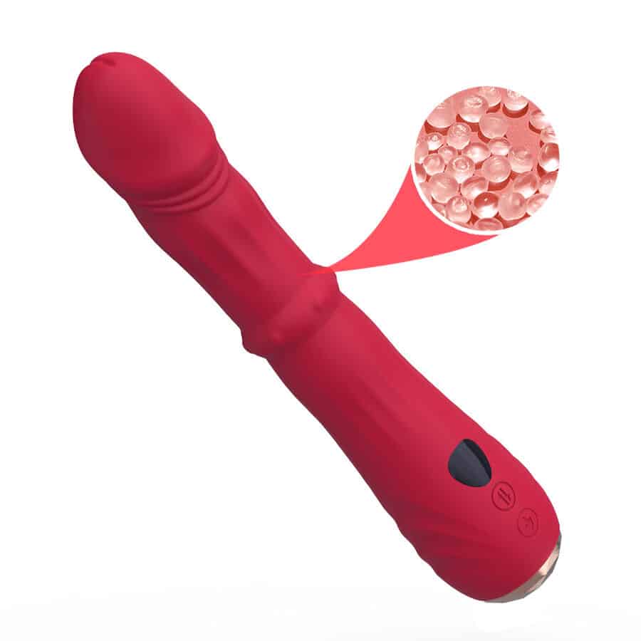 ARMONY - DILDO VIBRADOR ESTIMULADOR PUNTO A TERMOAJUSTABLE ROJO - Imagen 6