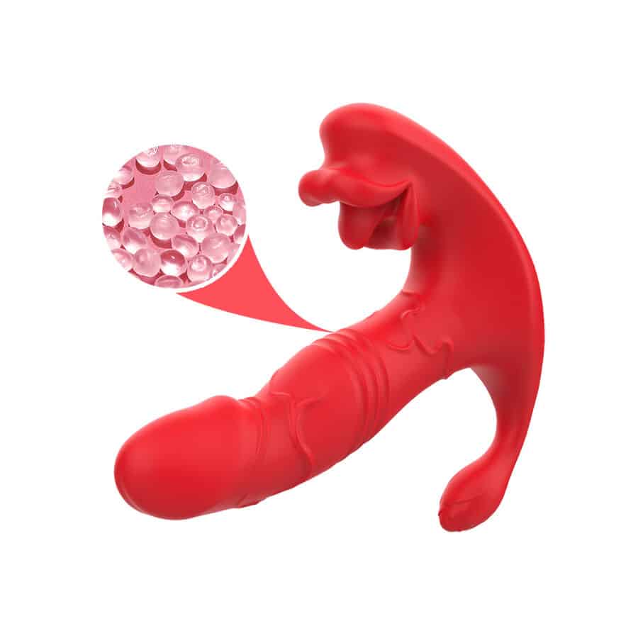 ARMONY - VIBRADOR ANAL PANTY ESTIMULADOR PUNTO C Y G CONTROL REMOTO ROJO - Imagen 6