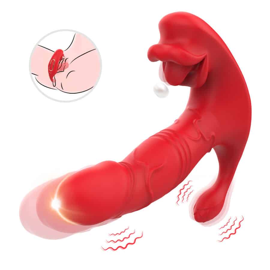 ARMONY - VIBRADOR ANAL PANTY ESTIMULADOR PUNTO C Y G CONTROL REMOTO ROJO - Imagen 2
