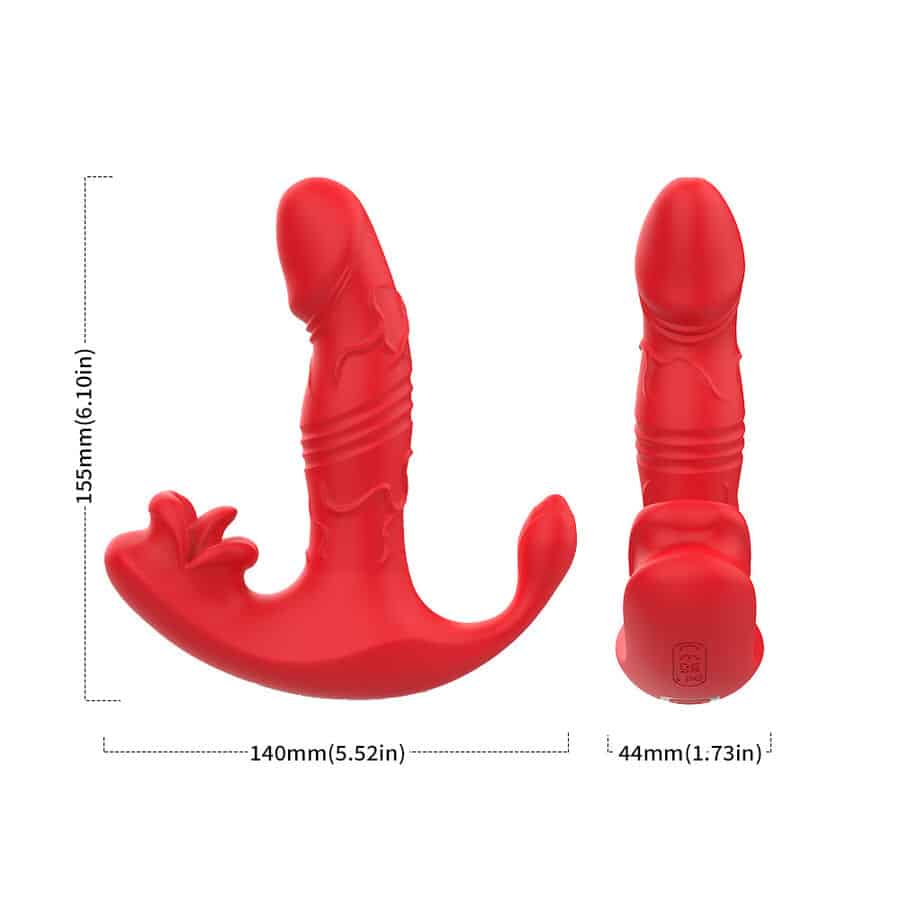 ARMONY - VIBRADOR ANAL PANTY ESTIMULADOR PUNTO C Y G CONTROL REMOTO ROJO - Imagen 9