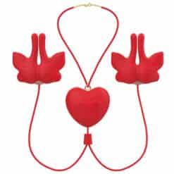 ARMONY - PINZAS PARA PEZONES MAGNÉTICA CON VIBRACIÓN FORMA MARIPOSA ROJO - piKanteo | Despierta tu lado más piKante