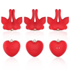 ARMONY - PINZAS PARA PEZONES MAGNÉTICA CON VIBRACIÓN FORMA MARIPOSA ROJO - piKanteo | Despierta tu lado más piKante