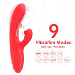 ARMONY - VIBRADOR ESTIMULADOR PUNTO G Y CLÍTORIS CON LENGUA OSCILANTE ROJO - piKanteo | Despierta tu lado más piKante
